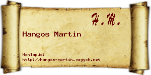 Hangos Martin névjegykártya